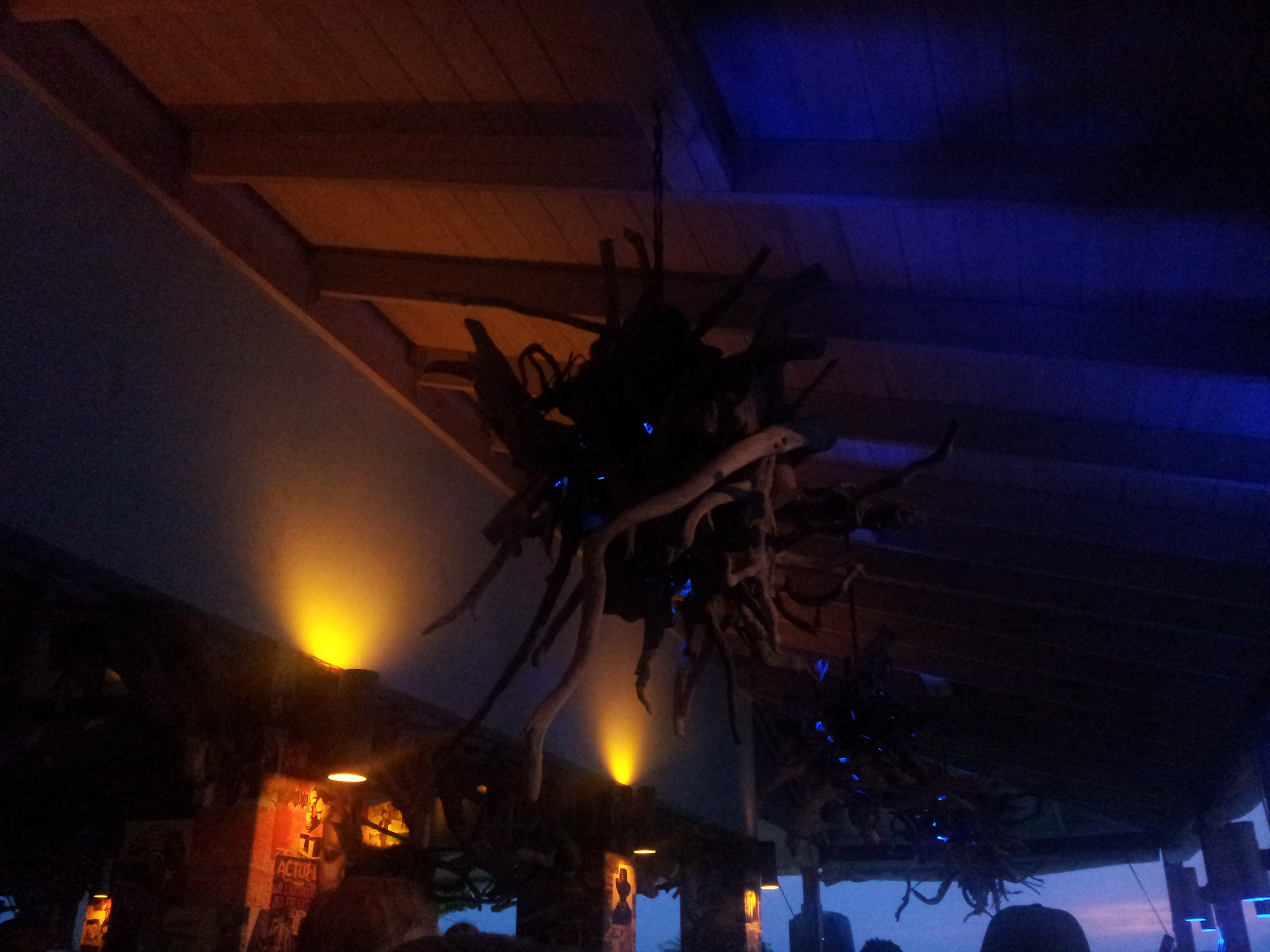 Driftwood lights at the Bizot Bar @ GoldenEye resort